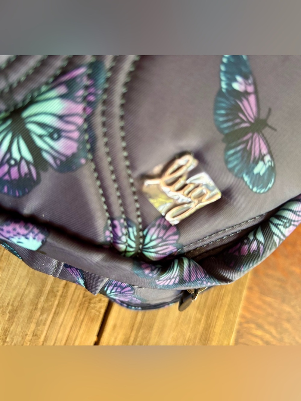 Lug Purple Butterfly Crescendo Convertible Shooper with Crossbody bag - Picture 5 of 14